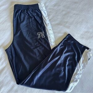 Starter Tearaway Pants Mens 2XL Navy Blue White 71 Side Snap Track Athletic VTG